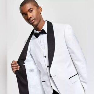 Alfani Men's Slim-Fit Tuxedo Suit Jacket Blazer Sport Coat White Size 44 Short